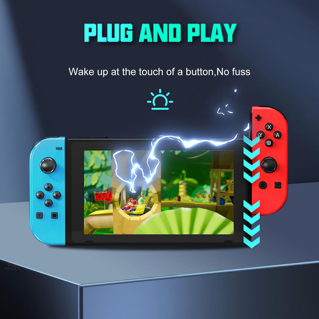 Switch Controller for Nintendo Switch, Switch Remote Control Supports Dual Vibration/Motion Control/Screenshot/Wake-up, Red Blue
