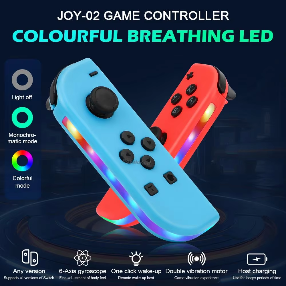 Switch Controller for Nintendo Switch, Switch Remote Control Supports Dual Vibration/Motion Control/Screenshot/Wake-up, Red Blue