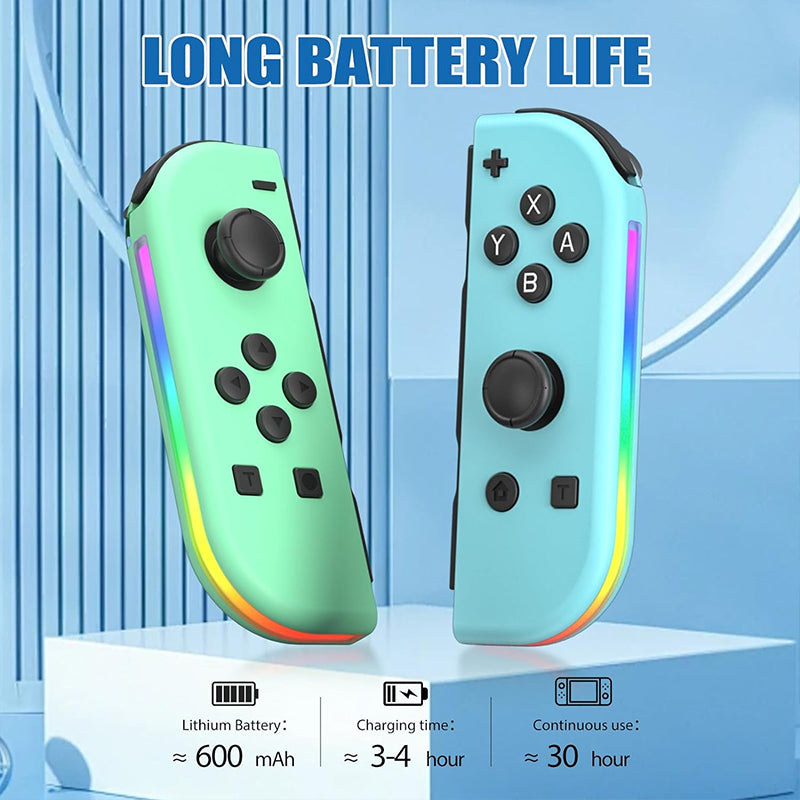 Switch Controller for Nintendo Switch, Switch Remote Control Supports Dual Vibration/Motion Control/Screenshot/Wake-up, Green Blue
