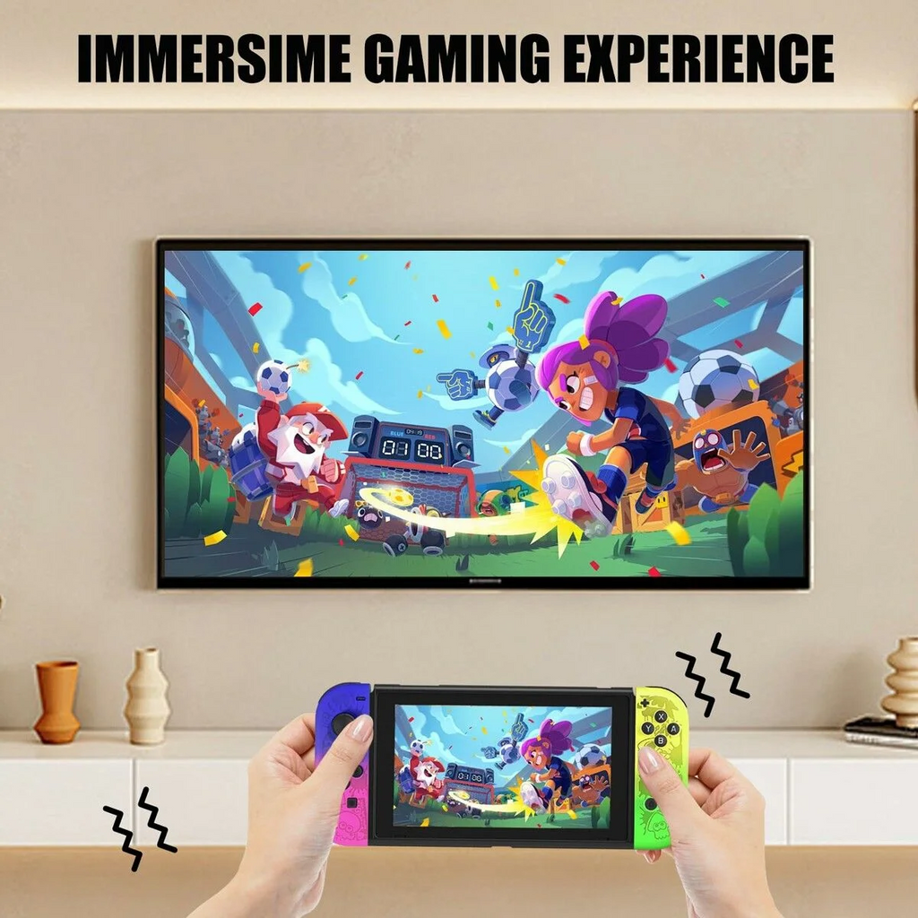 Switch Controller for Nintendo Switch, Switch Remote Control Supports Dual Vibration/Motion Control/Screenshot/Wake-up, Purple Green Print